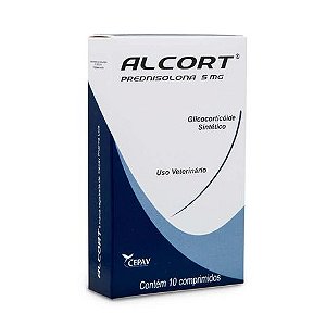 Alcort Anti-inflamatório Esteroidal p/ Cães c/ 10 Comprimidos 5 mg