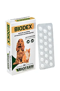 Biodex Anti-inflamatório Esteroidal 20 mg p/ Cães e Gatos c/ 20 comprimidos