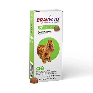 Bravecto Ectoparasiticida Fluralaner p/ Cães de  10 a 20 kg 500mg c/ 1 Comprimido Mastigável