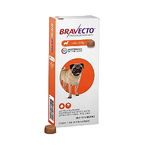 Bravecto Ectoparasiticida, Fluralaner p/ Cães de 4,5 a 10 kg 250mg c/ 1 Comprimido Mastigável