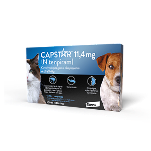 Capstar Ectoparasiticida Nitenpiram 11,4mg p/ Cães e Gatos de 1 a 11.4 kg c/1 comprimidos