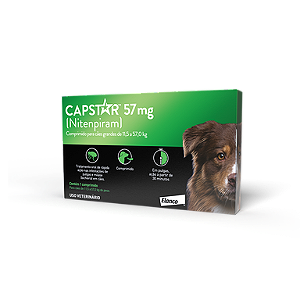 Capstar Ectoparasiticida Nitenpiram p/ Cães 57,0 mg c/ 1 comprimido