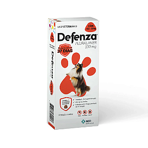 Defenza Ectoparasiticida fluralaner p/ Cães de 4,5 a 10 kg 100 mg