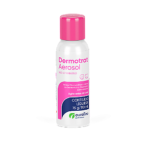 Dermotrat Spray Antibateriano,Antifúngico,Anti-inflamatório Esteroidal p/ Cães e Gatos 75 ml