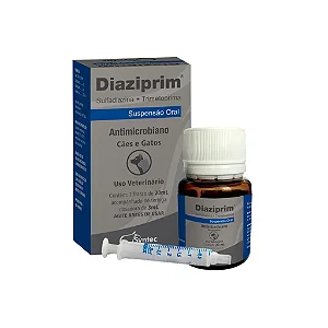 Diaziprim Oral Antibacteriano Sulfadiazina Trimetoprim p/ Cães e Gatos 20 ml