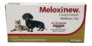 Meloxinew Anti-inflamatório Não Esteroidal Meloxicam 1mg Blister c/ 10 comprimidos