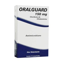 Oralguard Antibacteriano Cindamicina p/ Cães e Gatos 150 mg c/ 14 comprimidos