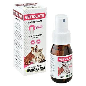 Vetiolate Antisséptico p/ Cães e Gatos Spray 30 ml