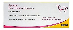 Synulox p/cães/gatos c/10 compr de 250g cada