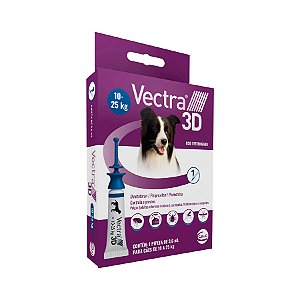 Vectra 3D Ectoparasitaricida Anti-Pulgas e Carrapatos p/ Cães de 10 a 25 kg 3,6ml c/ 1 pipeta