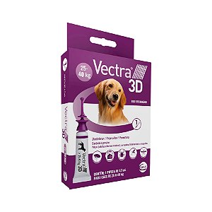 Vectra 3D Ectoparasitaricida Anti-Pulgas e Carrapatos p/ Cães de 25 a 40 kg 4,7ml c/ 1 pipeta