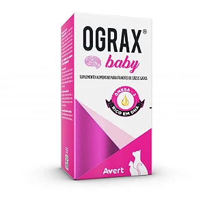 Ograx Baby Suplemento p/ Cães e Gatos Filhotes Ômega 3 Solução oral 30ml