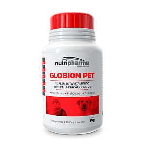 Globion Pet Suplemento p/ Cães e Gatos c/ 30 comprimidos