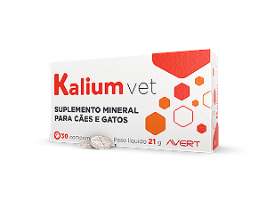 Kalium Vet Suplemento Mineral p/ Cães e Gatos c/ 30 comprimidos