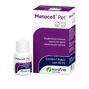 Metacell Pet Suplemento Mineral p/ Cães e Gatos 1 frasco c/ 50 ml