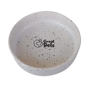 Comedouro de Cerâmica Pincel Areia 250 ml
