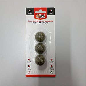 Refil Bola Catnip c/ 3 unidade