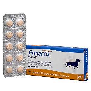 Previcox Anti-inflamatório Não Esteroidal Analgésico Firocoxib c/ 10 comprimidos mastigáveis