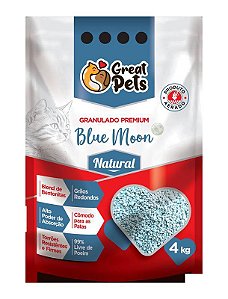 Areia Higiênica Great Pets Granulado Premium Blue Moon Natural 4 kg