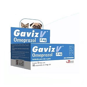 Gaviz V Omeprazol p/ Cães e Gatos c/ 10 comprimidos