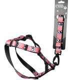 Peitoral c/  Guia Great Pets p/ Cães Estampada Bulldog Tamanho M