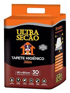 Tapete higiênico Ultra Secão Slim Carvão Ativado com 30 unidades