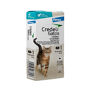Credeli Ectoparasiticida p/ Gatos de 2,1 a 8,00 kg c/ 1 comprimidos de 48 mg
