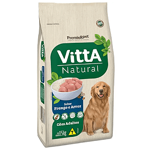 Ração Vitta Natural p/ Cães Adulto Sabor Frango 15 kg