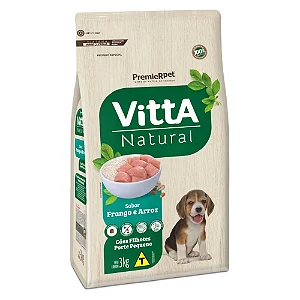 Ração Vitta Natural p/ Cães Filhotes Porte Pequeno Sabor Frango 3 kg