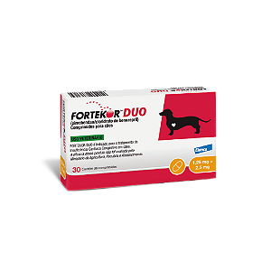 Fortekor Duo Vascular, Inotrópico p/ Cães 1,25 + 2,5 mg c/ 30 comprimidos