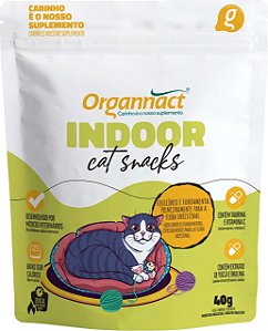 Indoor Cat Snacks Petiscos p/ Gatos 40 g