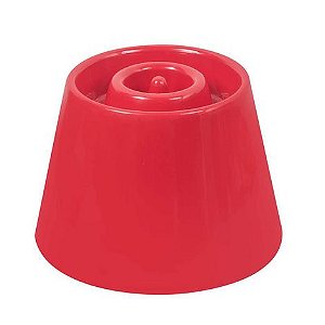 Dog Eat Comedouro Elevado e Lento M - Vermelho