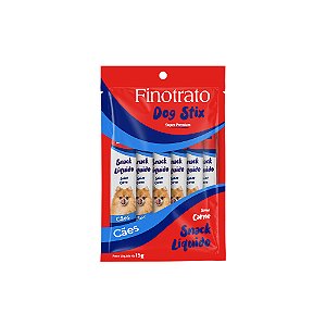 Patê Dog Stix FinoTrato Sabor Carne p/ Cães c/ 6 Un de 15g