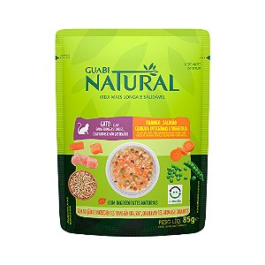 Ração Úmida Guabi Natural p/ Gatos de Todas as Idades Salmão & Frango 85 g