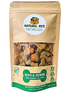 Biscoito Artesanais p/ cães e gatos Hipo & Derme 60 g