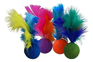 Bola P/ Gato Macica Com Pena