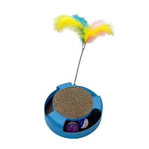 Brinquedo Interativo Oval p/ Gatos - Azul