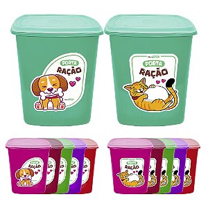 Porta Ração 6 Litros - Cores Sortidas