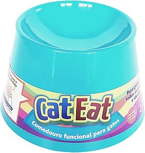 Comedouro Cat Eat - Verde Agua