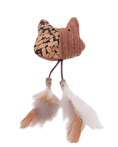 Brinquedo p/ Gatos Gatinho Rolha c/ Penas