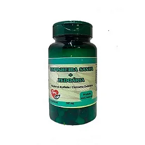 Espinheira Santa + Zedoaria ( Gastrite, Refluxo E Mau Hálito) 60 Cap De 500 Mg