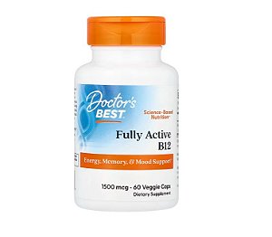 Doctor's Best Vitamina B12 1.500 mcg – Energia e Metabolismo | 60 Cápsulas Vegetais