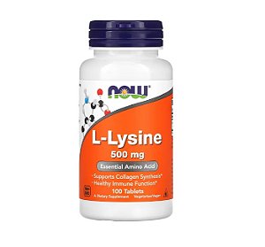 NOW Foods Lisina 500mg 100 Comprimidos | Fortalece Imunidade e Articulações
