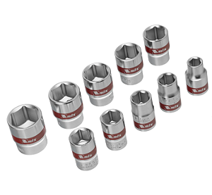 Jogo de Soquete Sextavado 3/8" Cromo Vanádio 8-19mm 10 Peças 135589