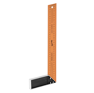 Esquadro Metálico 14pol. 350mm para Precisão e Medição - Tools World 3234655