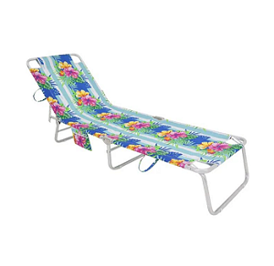 Espreguiçadeira Floral Confort Reclinável para Sol e Piscina - BEL 414765