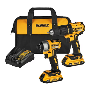 Combo Parafusadeira e Furadeira 1/2" e de Impacto 1/4" 20V Max Brushless - DeWalt