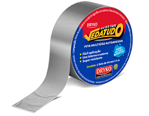 Silver Tape Vedatudo – Fita Adesiva Prateada Reforçada - DRYKO SILVER5CX