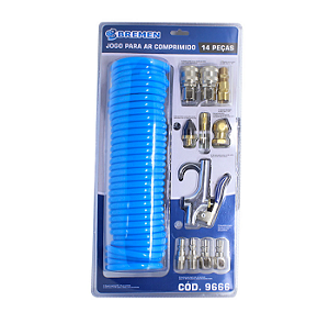 Jogo para Ar Comprimido 14 Peças – Kit de Acessórios p/ Compressor- Bremen 9666