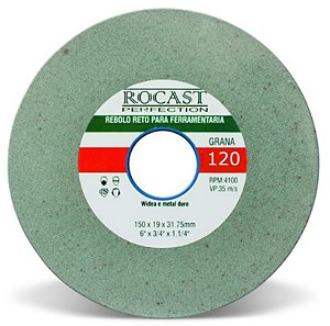 REBOLO PARA MOTO ESMERIL VÍDIA 6"X3/4" GR 120 CARBETO DE SILÍCIO 242,0008 - AMATOOLS - ROCAST